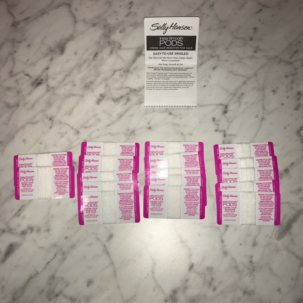 Sally Hansen Insta-smooth Hair Remover Pods For Face Lot Bundle *Read*